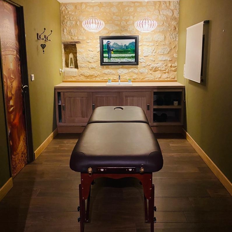 Salle de massage du château La Gravière ©Alain carré