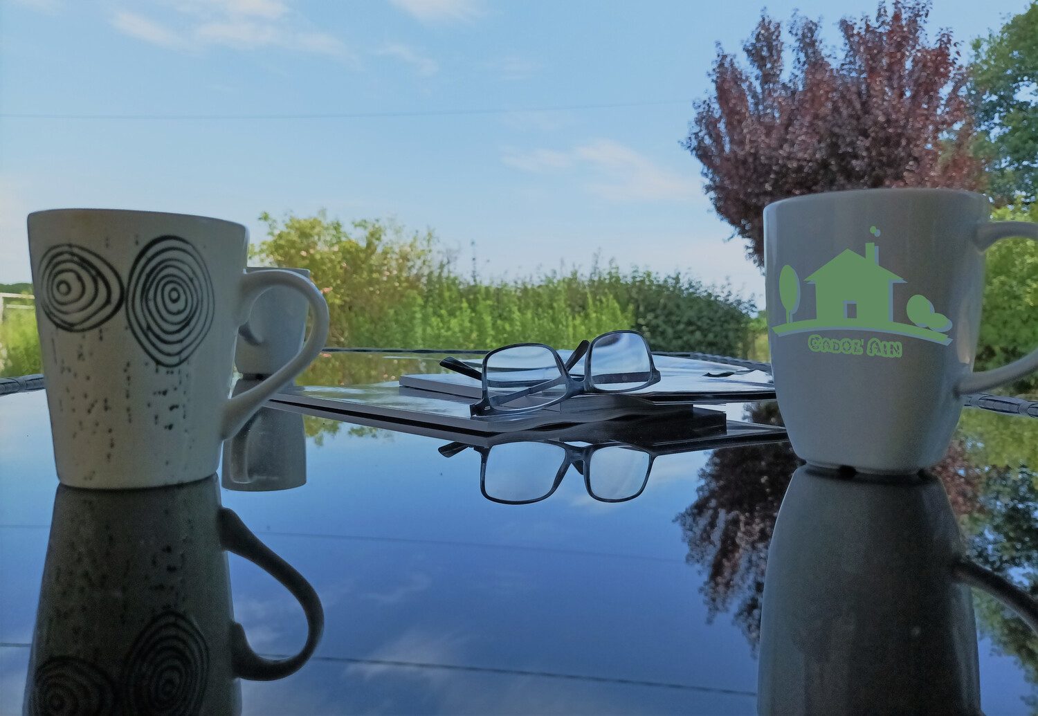 Vue terrasse gîte à Cadol'Ain, chambres d'hôtes dans l'Ain